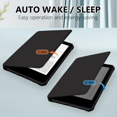 Чохол для Kindle (11-го покоління) 2024/2022, автоматичне вмикання/вимикання, чорний