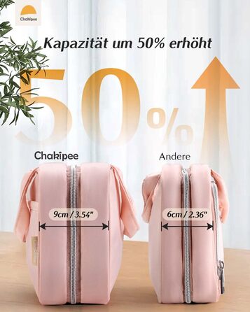 Жіноча косметичка для подорожей з петлею для підвішування – водонепроникна косметичка з прозорим вікном, легка сумочка для туалетних аксесуарів, макіяжу, шампуню, рожева, середній розмір (26x17x9 см)