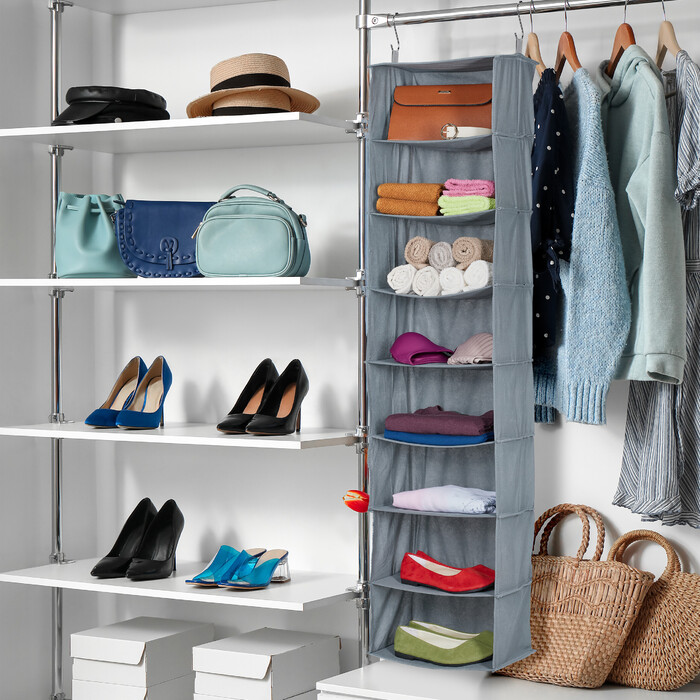 Relaxdays Hanging Shelf Closet Organizer with 8 Compartments