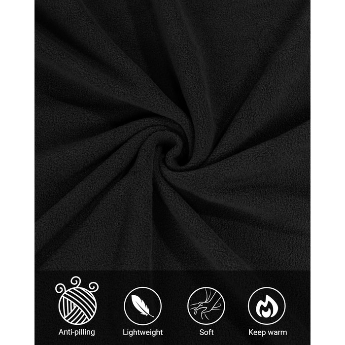 Чоловіча флісова жилетка Outdoor Ventures: легка, тепла, вітрозахисна, з кишенями на блискавці, чорна