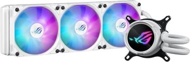 Система рідинного охолодження процесора ASUS ROG STRIX LC III 360 ARGB White, 3 вентилятори, біла