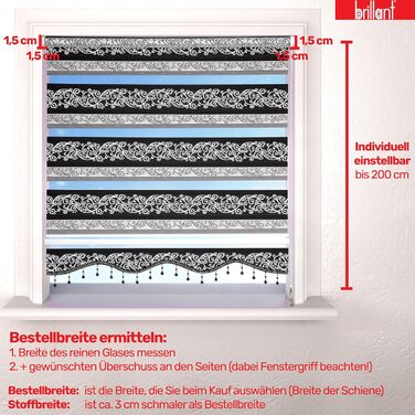 Double Roller Blind Klemmfix No Drilling White Silver 200 x 60 cm (Length x Width) Duo Roller Blind Blackout with Beads, Shimmers, Pleated Blind Window Door Zebra Blind Clamp Blind Side Pull Blind (Gold Beige, W50 x H200 cm)