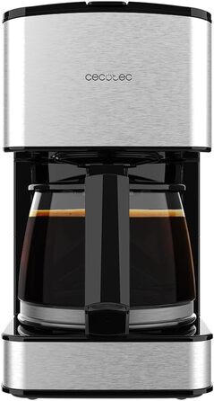 Кавомашина Cecotec Coffee 66 Smart Plus: програмована, 980W, 1,5L, механічна, для 6 чашок, з LCD-екраном, ExtemAroma-технологія, AutoClean, нержавіюча сталь