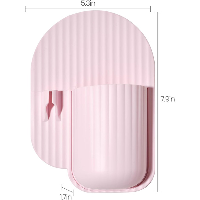 Silicone Shower Toothbrush Holder, Suction Cup, Shower Box Tool, Bathroom Tool, Suction Cup for Walls or Mirrors, Silicone is Waterproof and Removable for Reuse, Yellow (Pink)