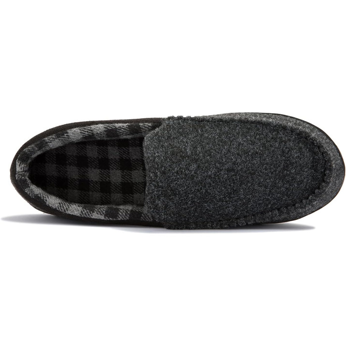 Домашні тапочки NewDenBer для чоловіків, мокасини з піною пам'яті, теплі та зручні, з неслизькою гумовою підошвою (43 EU, 1 Темний сірий)