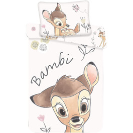 Бетлівка Disney Bambi для малюків, 100% бавовна, комплект: простирадло 100 x 135 см + наволочка 40 x 60 см