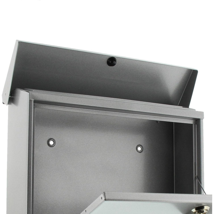 Поштова скринька Burg Wächter Vario ANT з газетницею та табличкою для імені, оцинкована сталь, формат DIN C4, 2 ключі, колір срібний