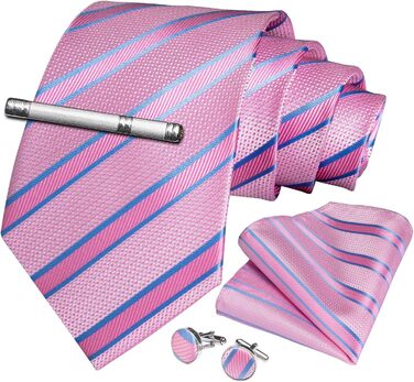 Набір краваток для чоловіків DiBanGu: краватка, нагрудна хустинка, кравецькі затискачі, запонки. Стильний аксесуар для вечірки, весілля, бізнесу.