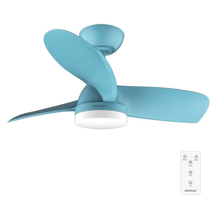 Стельовий вентилятор Cecotec EnergySilence Aero 3050 з LED підсвіткою, 36 дюймів (102 см), DC-мотор, пульт, таймер, 6 швидкостей