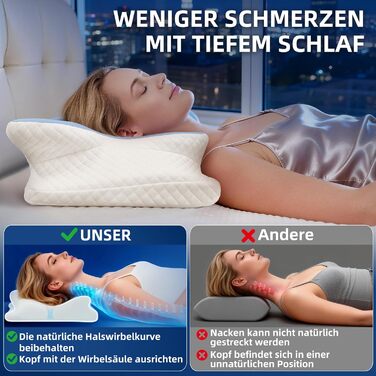 Ортопедична подушка для шиї з Memory Foam 