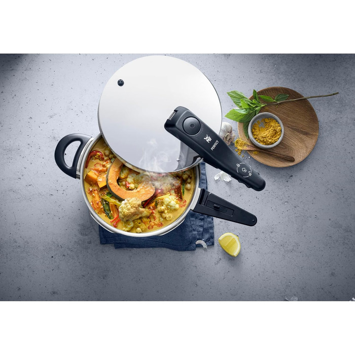 Скороварка WMF Perfect One Pot 4,5 л індукційна, нержавіюча сталь, 2 режими, знімна ручка, велике сигнальне вікно