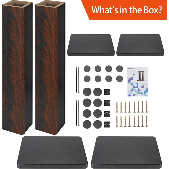 Підставки для акустики 90 см (35 дюймів) з дерева - міцні Hi-Fi підставки для домашнього кіно, універсальні підставки для настільних колонок, наповнювач піском (набір 2 шт.)