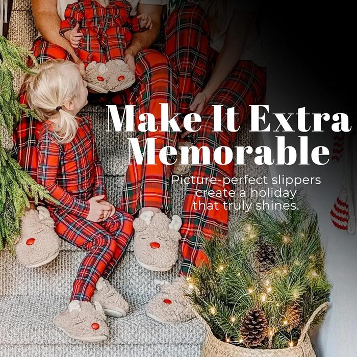 Тапочки-халати Dearfoams Unisex з оленем - святковий новорічний стиль X-Large