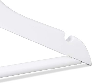 Relaxdays 40 x Children's Clothes Hangers, Wood, 360° Swivel Hook, Wooden Clothes Hangers for Kids, WxH: 18 x 30.5 cm, Clothes Hanger Set, white