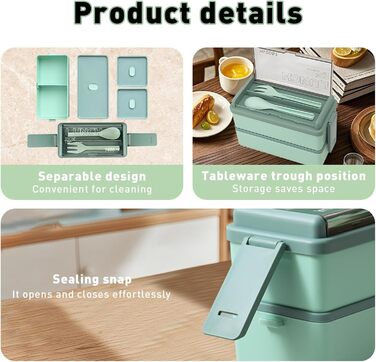 Електрична обідовниця з підігрівом 1.5L, портативна, для роботи, сім'ї, кемпінгу, офісу, подорожей, будівництва (зелена)