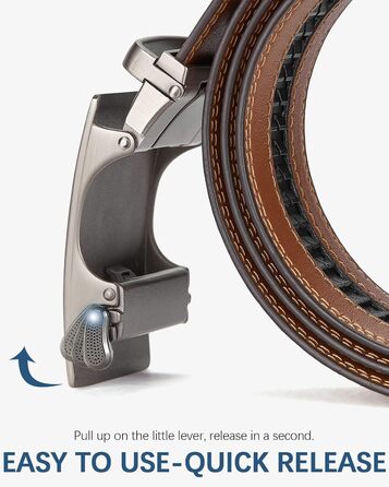 Чоловічий шкіряний ремінь BOSTANTEN з автоматичною застібкою-разом, 35 мм, регульований, довжина 115/135 см