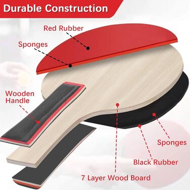 Набір для настільного тенісу: 2 ракетки, 3 м'ячі, сумка. Підходить для дітей та дорослих