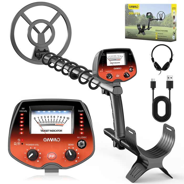 Металодетектор OMMO Pro для дорослих та дітей, USB, водонепроникний, 3 режими, преміум-якість