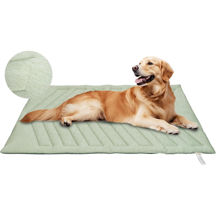 Кілим-охолодження для собак UIQELYS, зелений, без гелю, з тканини та велюру, миється, 45x75 см