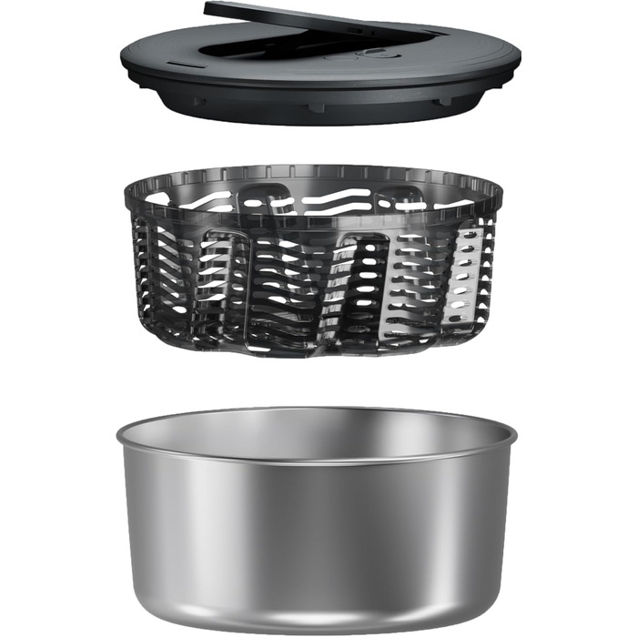 Салатниця-швидкосушка Zyliss Swift Dry 6L з нержавіючої сталі, BPA-free, AquaVent™ технологія, антиковзаюче дно, для миття в посудомийній машині