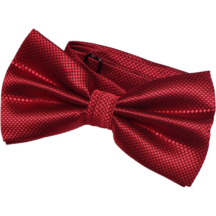 Метелик чоловічий DonDon бордового кольору з нагрудною хустинкою, регульований розмір