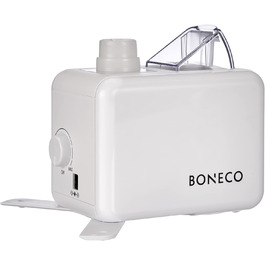 Ультразвуковий зволожувач повітря BONECO U7146 для подорожей, під пляшку 0,5 л, автоматичне вимкнення, індикатор рівня води, для кімнат до 20 м², білий
