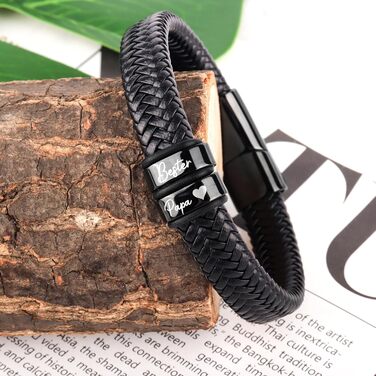 Чоловічий шкіряний браслет 