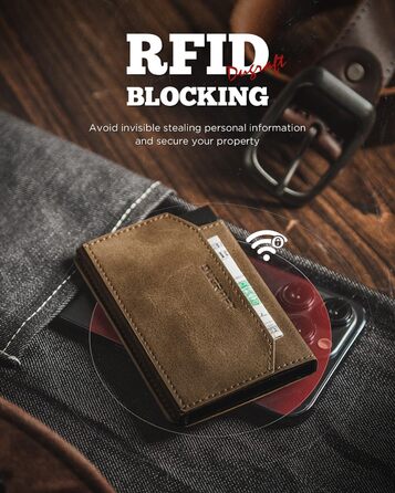 Мінімалістичний гаманець Dugraft з віконцем для ID, RFID-захист, для чоловіків, вміщує 5-8 карт та гроші, жовтого та зеленого кольору