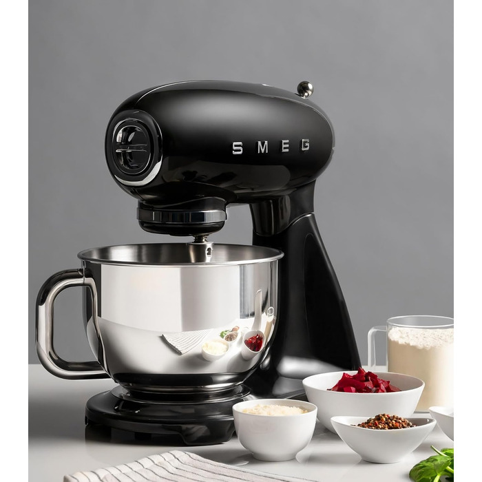 Планетарний міксер Smeg SMF03PKEU, 800 Вт, 10 швидкостей, пастельно-рожевий