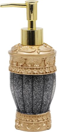 Набір аксесуарів для ванної кімнати LUINT Vintage в червоно-чорному кольорі (5 шт.)