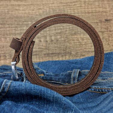 Чоловічий шкіряний ремінь Ashford Ridge 25 мм, коричневий, 90 см (загальна довжина 105 см)