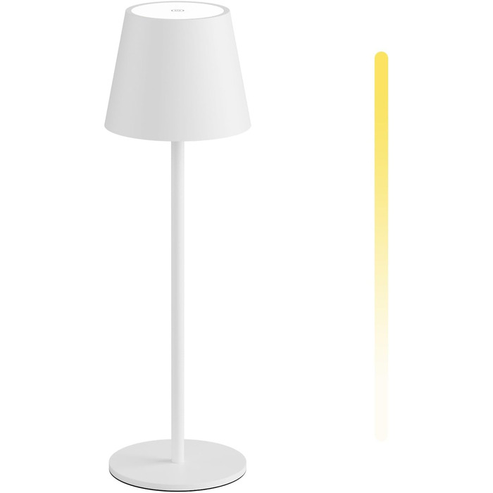 LED настільна лампа K-Bright з регулюванням яскравості, акумуляторна, бездротова, 3000K/4000K/6000K, 3 колірні температури, USB-C, IP54, вологостійка, чорна, 1 шт.