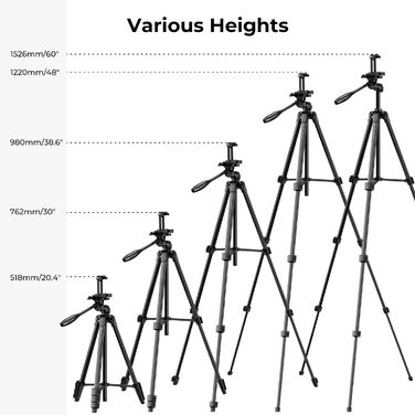 Штатив K&F Concept NT510: легкий штатив 152 см з Bluetooth пульт для Canon, Nikon, Sony та смартфонів