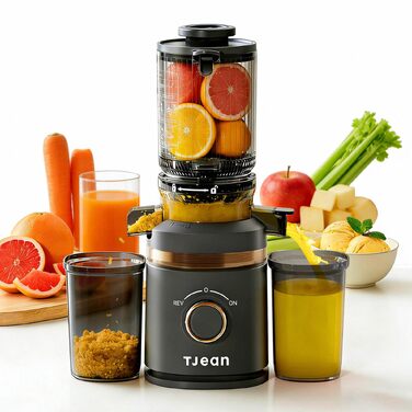 Шнекова соковижималка TJEAN Kaltpresse 150W для овочів та фруктів, повільний віджим, BPA-free, ємність 1.2л