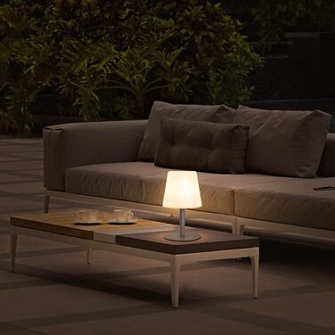 Акумуляторний світлодіодний настільний світильник MALUX з димером, теплий/холодний світ (3000K/7500K), водонепроникний IP44, сірий - для дому та саду