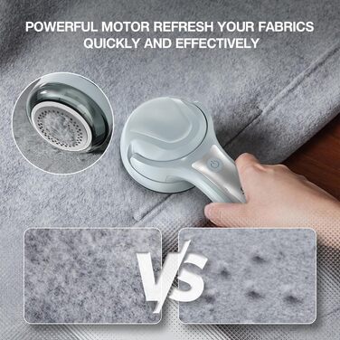 Електричний видалення ворсу для одягу - щітка для одягу, 3 леза, USB, сірий