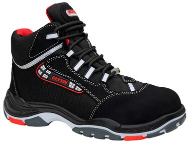 Робочі черевики ELTEN Sander ESD S3S: текстиль, пластикова капа, легкі, спортивні, чорні, 40 EU (для жінок та чоловіків)
