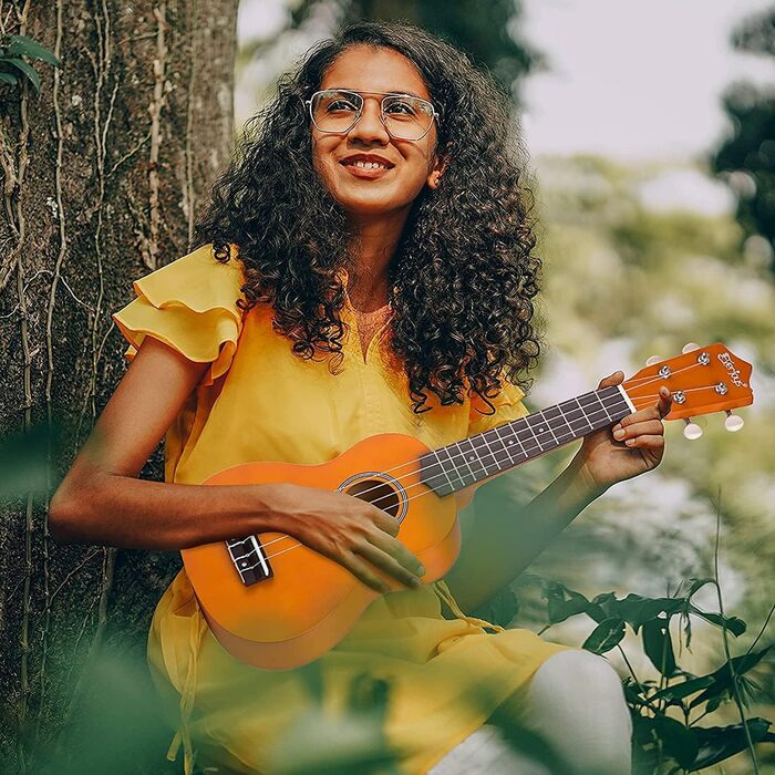 Укулеле Everjoys Sopran 21 дюйм: Комплект для початківців з чохлом, тюнером, нотами та плектром