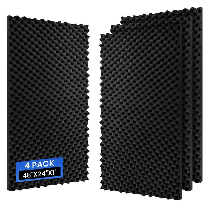 Акустичний поролон для звукоізоляції 30x30x2.5 см, шумопоглинаючі панелі з самоклейкою для студії та домашнього кінотеатру, набір 52 шт, висока щільність