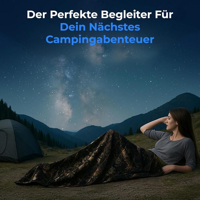 Сплячий мішок SereneLife Mumienschlafsack: легкий, теплий, водонепроникний, для кемпінгу та холодної погоди (-15°C до 12°C)