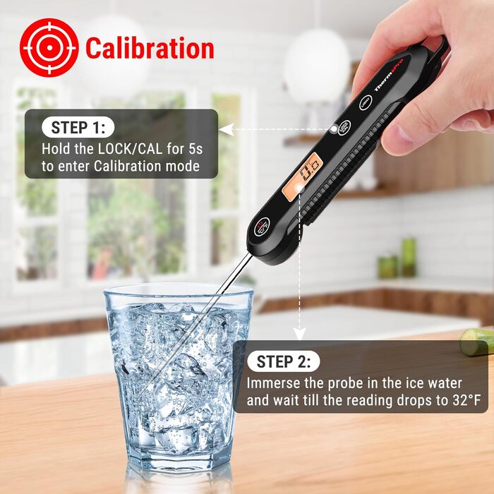 ThermoPro Twin TempSpike Бездротовий термометр для м'яса з Bluetooth, 150м, для гриля, духовки, ротисерії, безпечний у посудомийній машині (Помаранчевий)