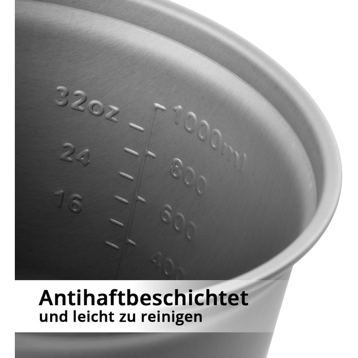 Набір посуду для кемпінгу STAHLWERK 4-х частинний з алюмінію з антипригарним покриттям, Outdoor посуд, набір каструль та кришок