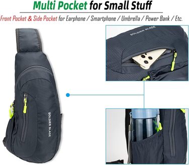 Водонепроникна нагрудна сумка-рюкзак з нейлону Gisdanchz для спорту та подорожей (сіра, 41x21x10 см)