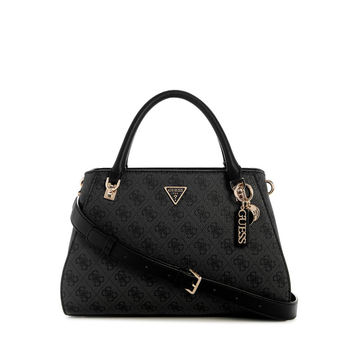 Сумка жіноча GUESS Noelle II Luxury Satchel з логотипом, чорна