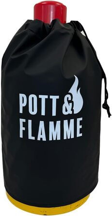 Чохол Bluecraft для газового балона 11 кг з написом 'Pott & Flamme' — захист від негоди, UV-стійкий, довговічний