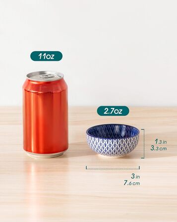 Набір кавових чашок з блюдцями Vancasso Cappuccino SELENE 6шт, 240мл, блакитно-білий вінтаж, порцеляна