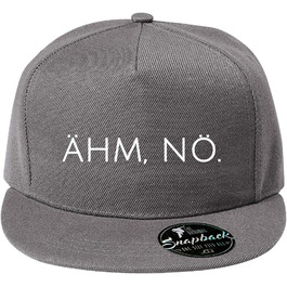 Унісекс бейсболка Ähm nö - сіра, snapback, один розмір