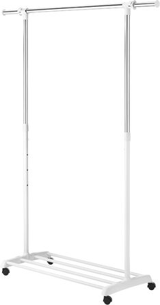 Whitmor Clothes Rack, Adjustable, White/Chrome