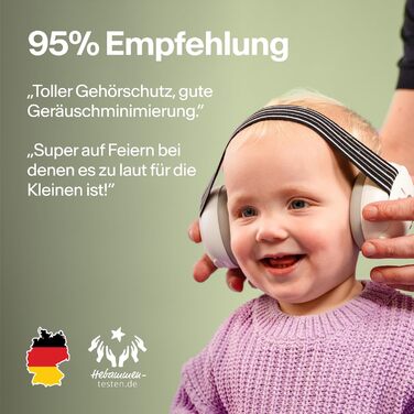 Захисні навушники Alpine Muffy Baby Klassik для дітей до 36 місяців - захист від шуму, антиковзне регульоване наголов'я, безпечні та сертифіковані в Німеччині, зелений колір
