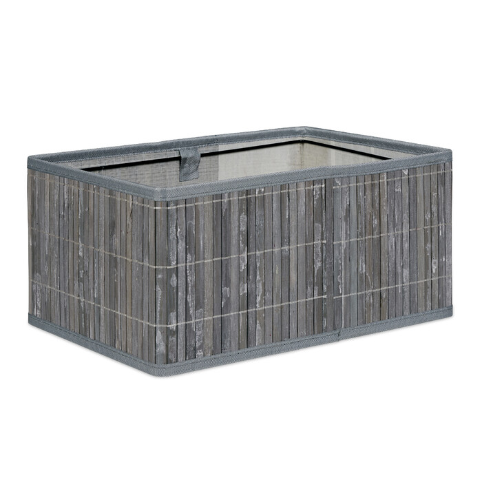 Relaxdays Bamboo Storage Baskets - Set of 6